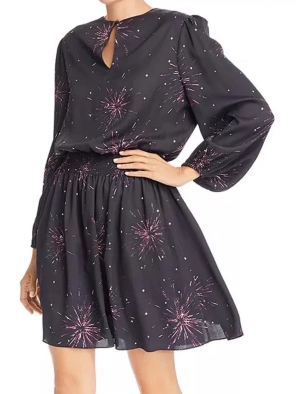 NWT Joie Black & Pink Fireworks Dress Size Small